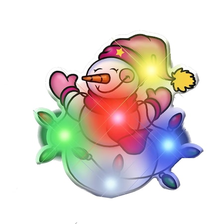 Endless Games Snowman Tangled up in Christmas Lights Flashing Body Light Lapel Pins EN3335371